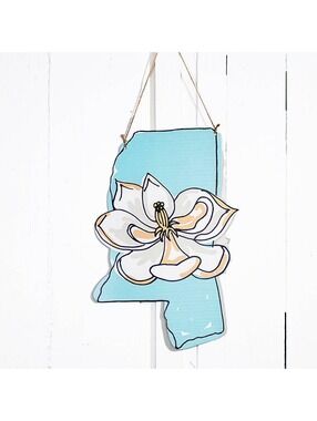 The Royal Standard Mississippi Magnolia Metal Door Hanger State Wall Decor